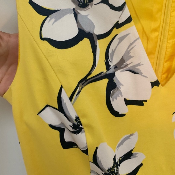 Yellow Floral Draper James A-Line Dress - Picture 3 of 3